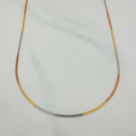 Cadena Sedusa 1.35gr / 16 in / 1.6mm Tres Oros +3 18K &