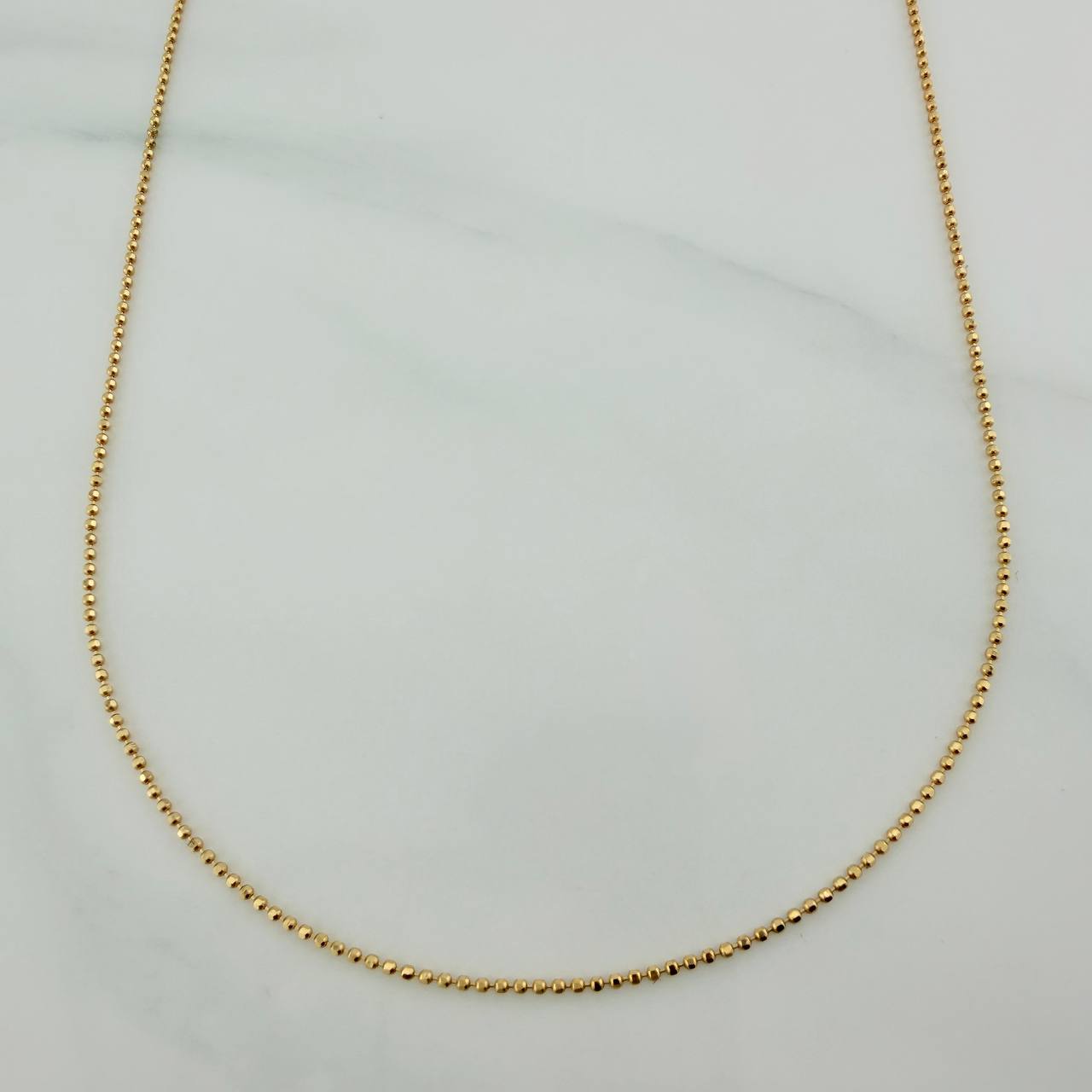 Cadena Militar 1.85gr / 17 3/4 in / 1mm Oro Amarillo +3 18K &