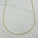 Cadena Militar 1.85gr / 18 in / 1mm Oro Amarillo +3 18K &