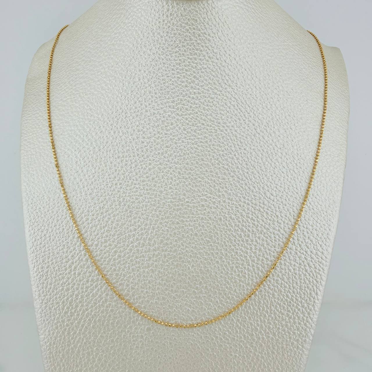 Cadena Militar 1.85gr / 18 in / 1mm Oro Amarillo +3 18K &