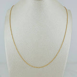 Cadena Militar 1.85gr / 18 in / 1mm Oro Amarillo +3 18K &