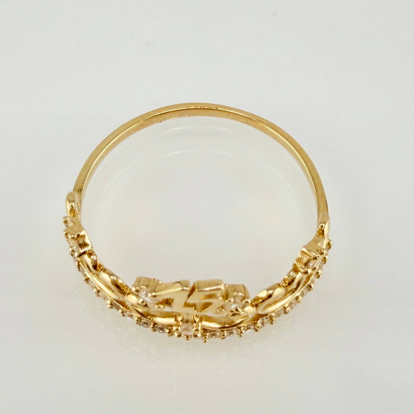 Anillo Corona 15´S 1.9gr / T7 3/4 / Oro Amarillo 18K ©