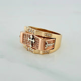 Anillo Cruz Cristos 10.8gr / T11 1/4 / Tres Oros 18K $