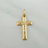Dije Cruz Cristo 2.9gr / 1 1/2 in / Oro Amarillo 18K $