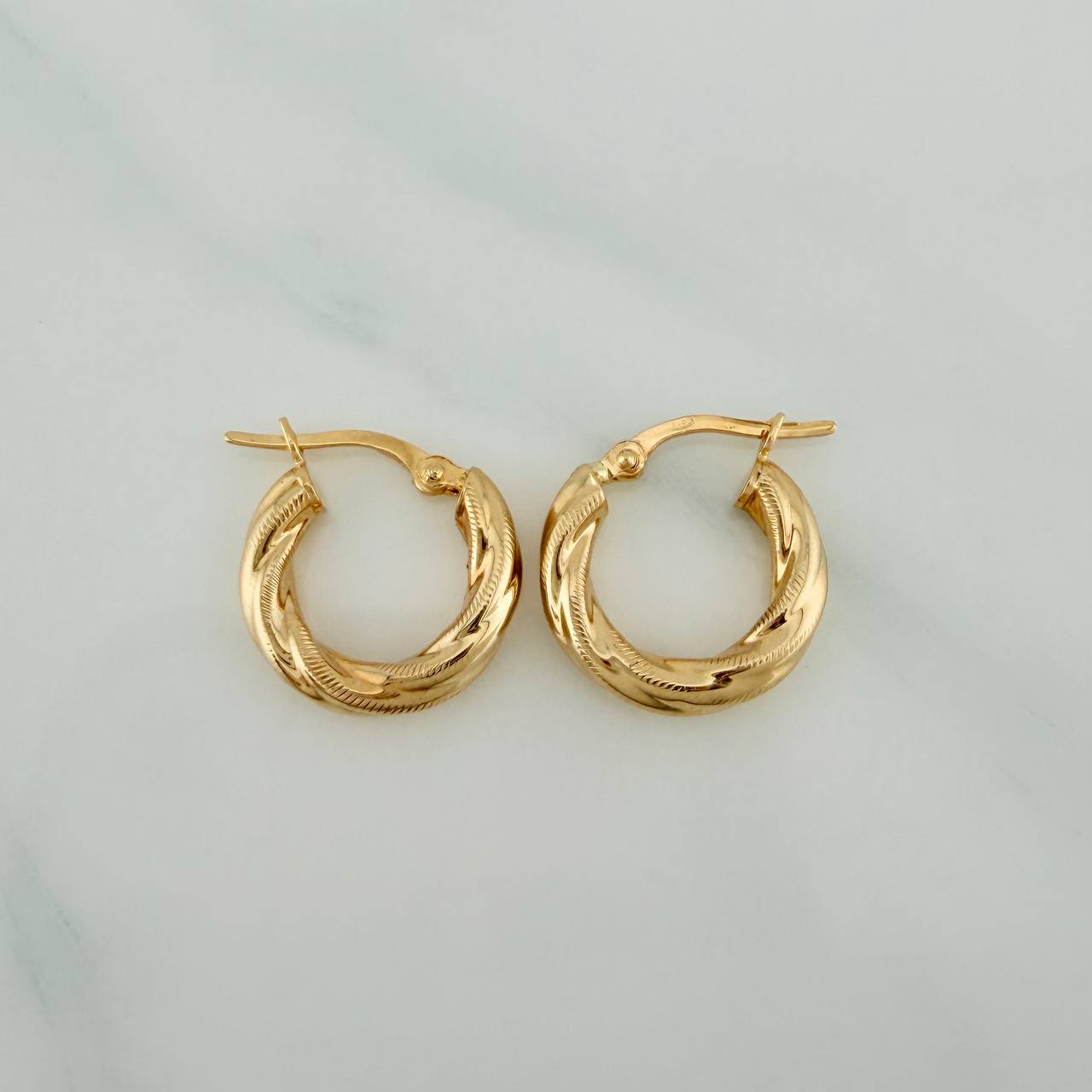 Candongas Anny 1.75gr / 1/2 in / Oro Amarillo 18K $