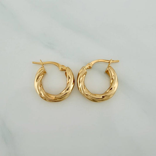 Candongas Anny 1.75gr / 1/2 in / Oro Amarillo 18K $