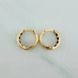 Candongas Carril 1.65gr / 1/2 in / Oro Amarillo 18K $