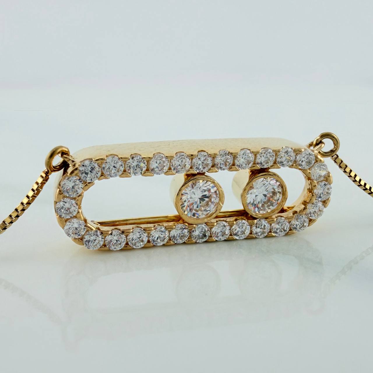 Cadena Veneciana MSK 3.4gr / 18 1/2 in / 0.6mm Oro Amarillo +4 18K $