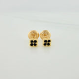 Stud Earrings Mini Clover 0.65 g / in / 3.75 mm Yellow Gold 18K