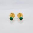 Stud Earrings Bezel 0.65 g / in / 4.39 mm Yellow Gold 18K