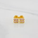 Stud Earrings Clover 1.15 g / in / 5.26 mm Yellow Gold 18K
