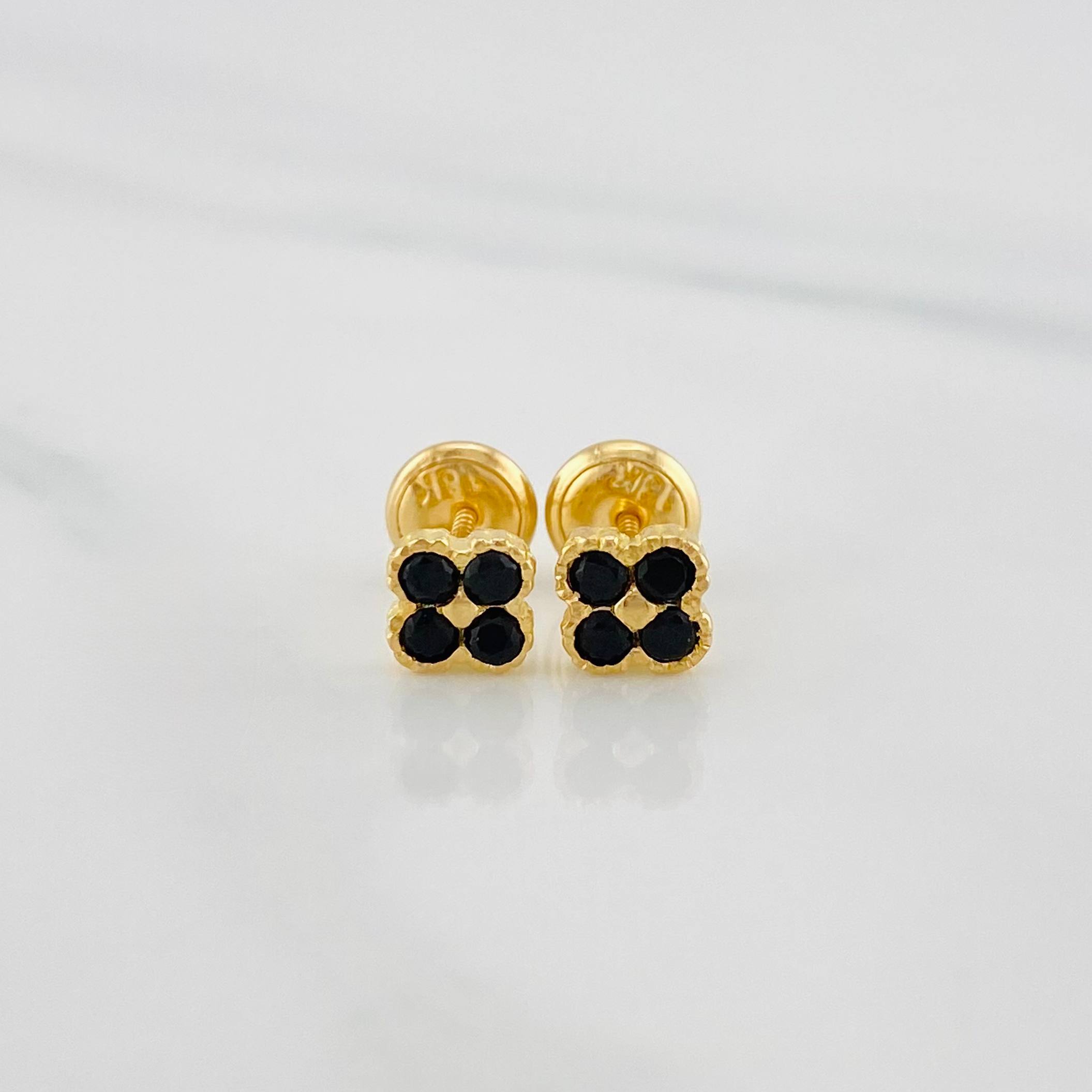 Clover Stud Earrings 1 g / in / 5.08 mm Yellow Gold 18K