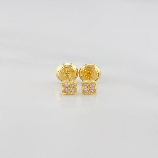 Stud Earrings Clover 0.7 g / in / 3.6 mm Yellow Gold 18K