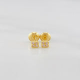 Stud Earrings Mini Clover 0.7 g / in / 3.8 mm Yellow Gold 18K