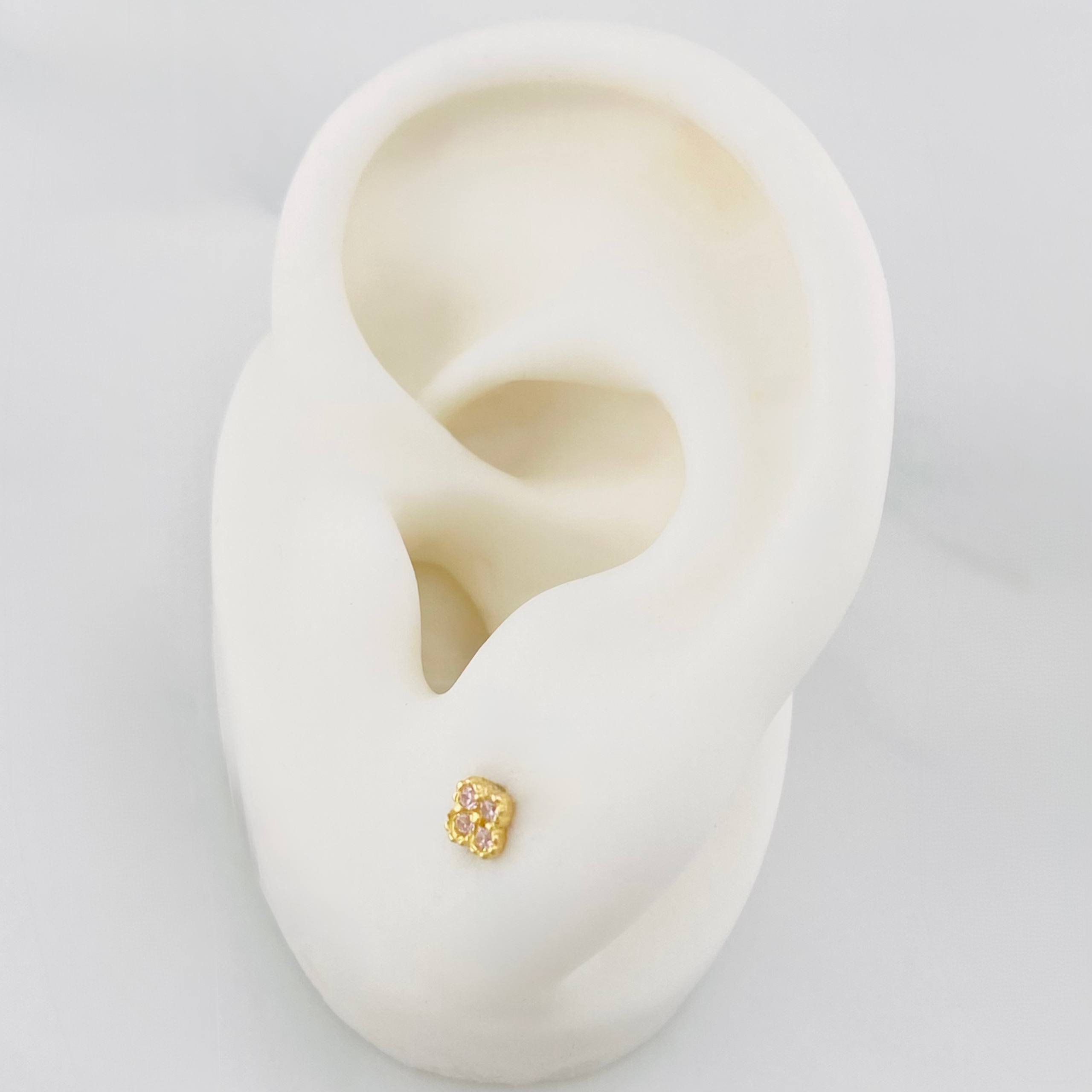 Topos Trebol 0.7 g / in / 3.6 mm Oro Amarillo 18K
