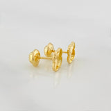 Diamond Cut Clover Stud Earrings 0.9 g / in / 6.66 mm 18K Yellow Gold