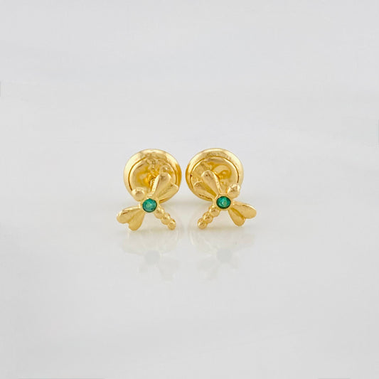 Stud Earrings Libelula 0.65 g / in / 5.52 mm Yellow Gold 18K