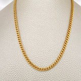 Cadena Cubana 8.9gr / 22 3/4 in / 3.5mm Oro Amarillo +1 14K Italy %