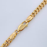 Cadena Cubana 8.9gr / 22 3/4 in / 3.5mm Oro Amarillo +1 14K Italy %