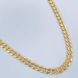 Cadena Cubana 13.7gr / 23 1/2 in / 4mm Oro Amarillo +1 14K Italy %