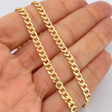 Cadena Cubana 13.7gr / 23 1/2 in / 4mm Oro Amarillo +1 14K Italy %