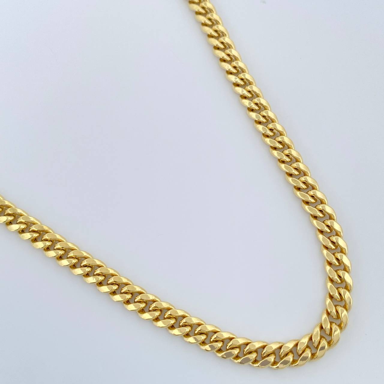 Cadena Cubana 12.3gr / 30 1/4 in / 4.4mm Oro Amarillo +1 14K Italy %