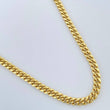 Cadena Cubana 12.3gr / 30 1/4 in / 4.4mm Oro Amarillo +1 14K Italy %