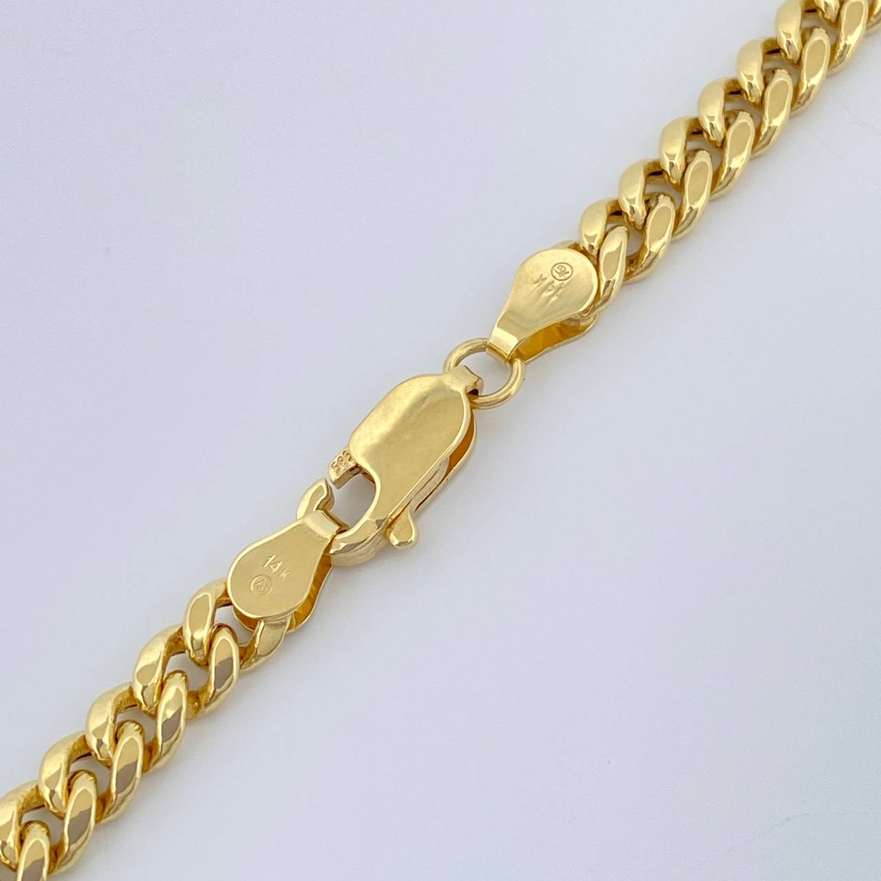 Cadena Cubana 12.3gr / 30 1/4 in / 4.4mm Oro Amarillo +1 14K Italy %
