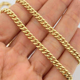 Cadena Cubana 12.3gr / 30 1/4 in / 4.4mm Oro Amarillo +1 14K Italy %
