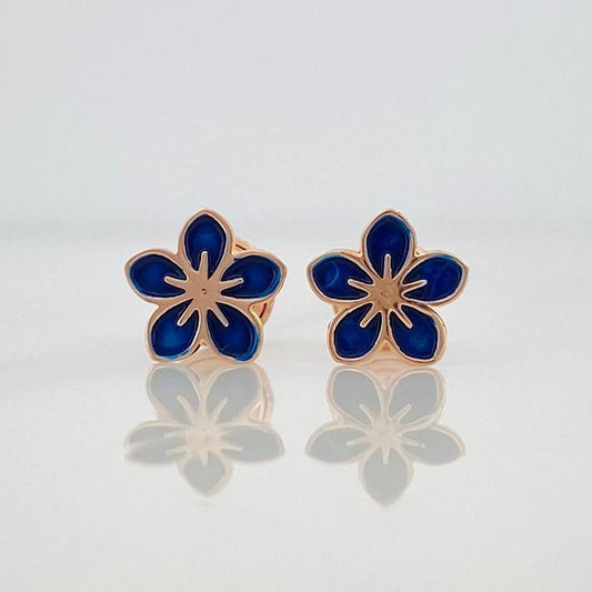 Stud Earrings Flower 0.65 g / in / 7.6 mm Rose Gold 18K