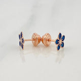 Stud Earrings Flower 0.65 g / in / 7.6 mm Rose Gold 18K