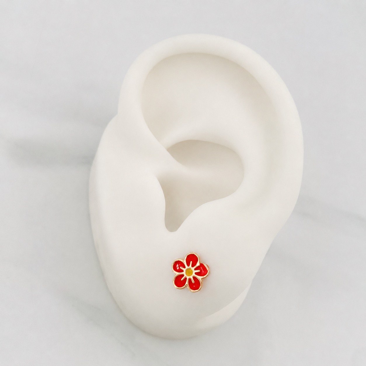 Topos Flor 0.7 g / in / 7.3 mm Oro Rosa 18K