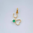 Dije Figura Fonendoscopio Esmeralda 07Pts 0.4gr / 3/4 in / Oro Amarillo 18K %