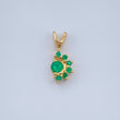 Dije Zaira Esmeralda 0.45gr / 1/2 in / Oro Amarillo 18K %