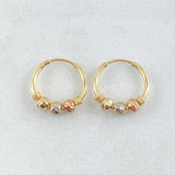 Hoop Earrings Hoop 1gr / 0.5in / 18K Gold *