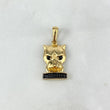 Pendant Panther Face 5.45gr / 3cm / Black Zircons Yellow Gold