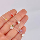 Tobillera Mariposas Colgantes 3.55g / 10 1/4 in / 1.2mm Plata 925