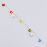 Anklet with Hanging Butterflies 3.55g / 10 1/2 in / 1.2mm Silver 925