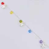 Anklet with Hanging Butterflies 3.55g / 10 1/4 in / 1.2mm Silver 925