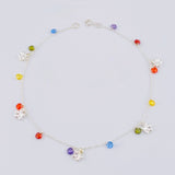Tobillera Mariposas Colgantes 3.55g / 10 1/2 in / 1.2mm Plata 925