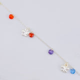 Tobillera Mariposas Colgantes 3.55g / 10 1/2 in / 1.2mm Plata 925