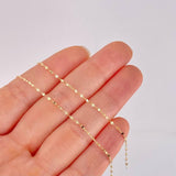 Cadena Flor Espejo 0.95g / 50cm / 1.3mm Oro Amarillo 18K