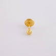 Diamond Cut Bead Stud Piercing 0.25g / 1 1/4 in 18K Yellow Gold