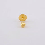 Diamond Cut Bead Stud Piercing 0.2g / 1 1/4 in 18K Yellow Gold