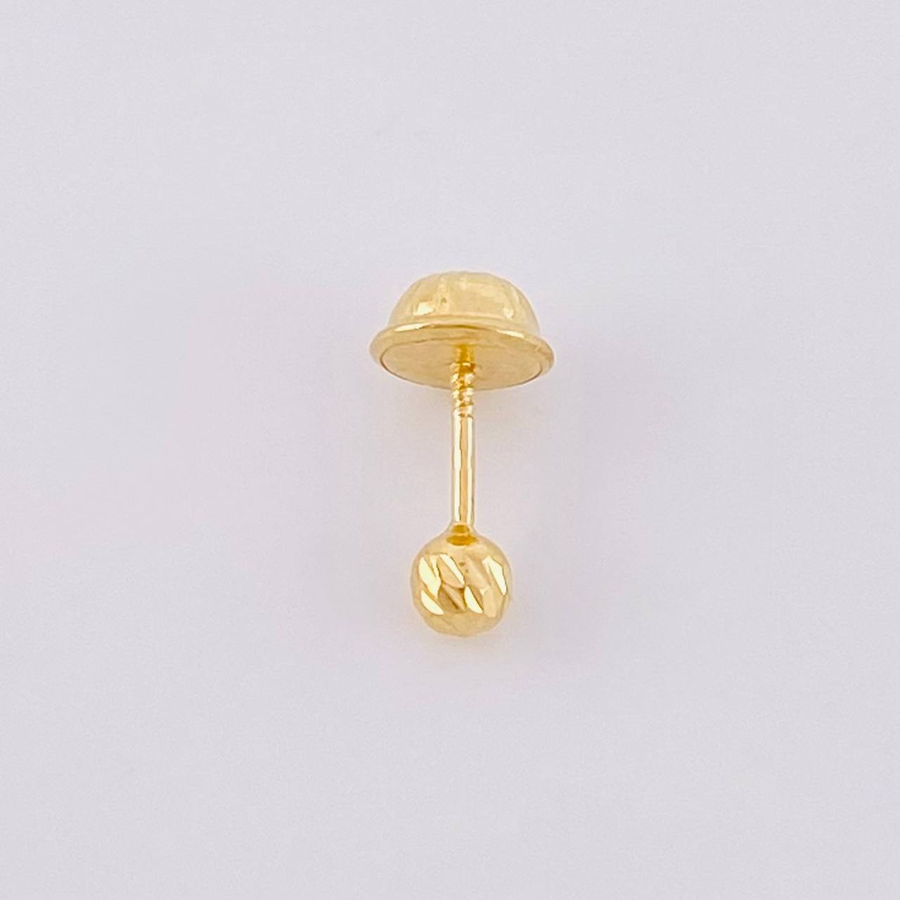 Diamond Cut Bead Stud Piercing 0.2g / 1 1/4 in 18K Yellow Gold