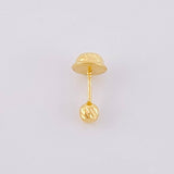 Diamond Cut Bead Stud Piercing 0.2g / 1 1/4 in 18K Yellow Gold