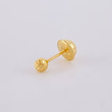 Diamond Cut Bead Stud Piercing 0.2g / 1 1/4 in 18K Yellow Gold