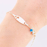 Figaro Bracelet Oval Plate Dolphin 2.7g / 7 in / 2.2mm Silver 925