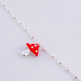 Mushroom Bracelet 3.2g / 6 1/4 in / 2.5mm Silver 925