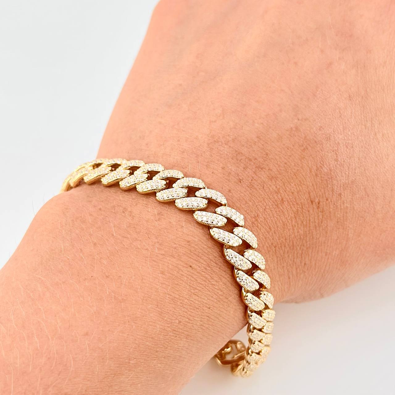 Cuban Links Bracelet 19.2g / 8 1/2 in / 8.2mm Silver Vermeil 925